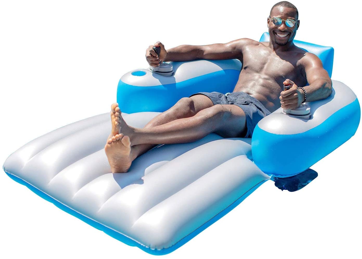 Motorized inflatable discount swimming pool lounger